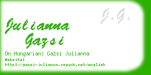julianna gazsi business card